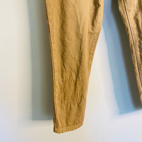 Zara Khaki High Waisted Patchwork Khaki Pants - Picture 4 of 9